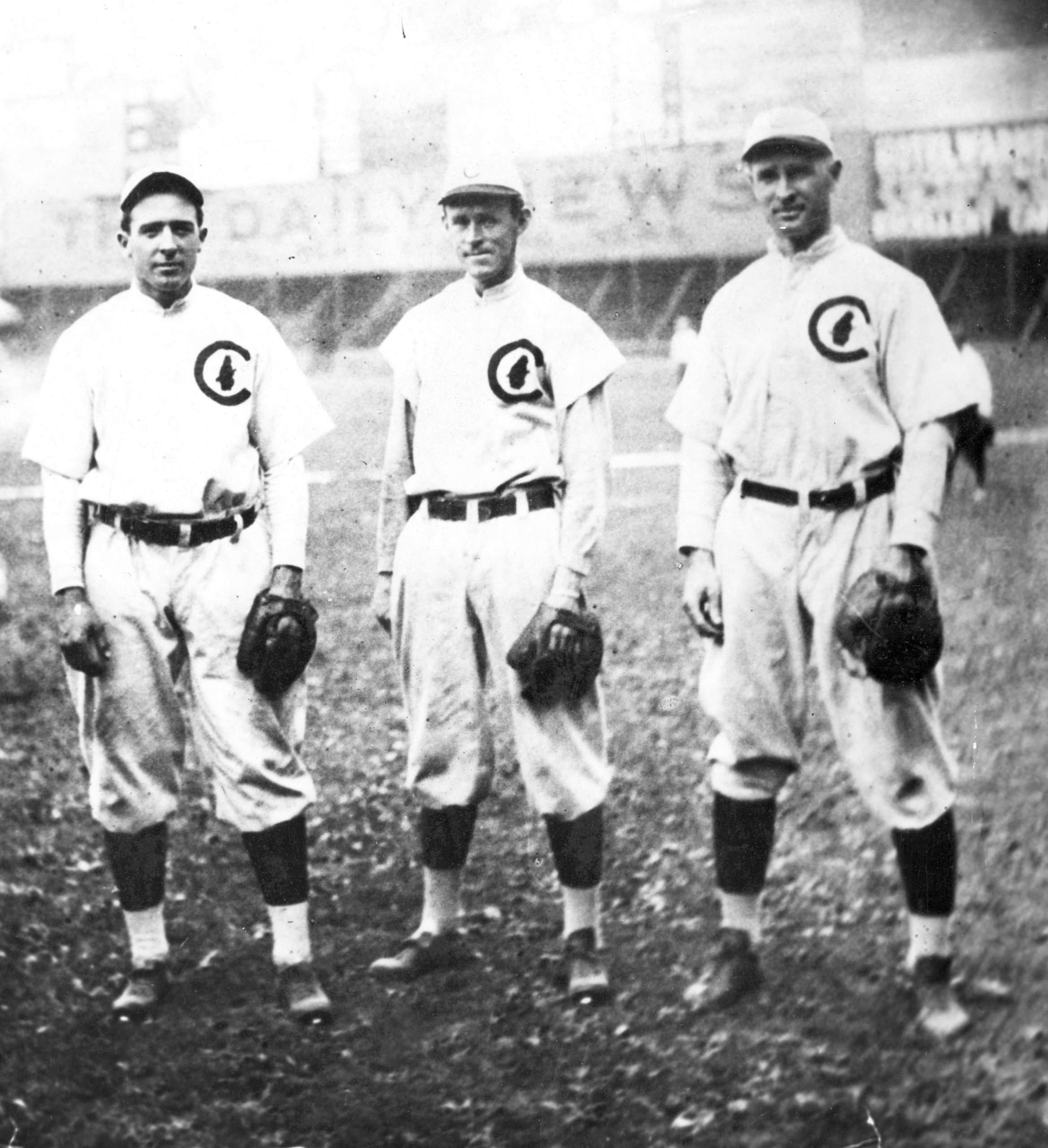 The defensive heart of the 1906–10 Cubs.