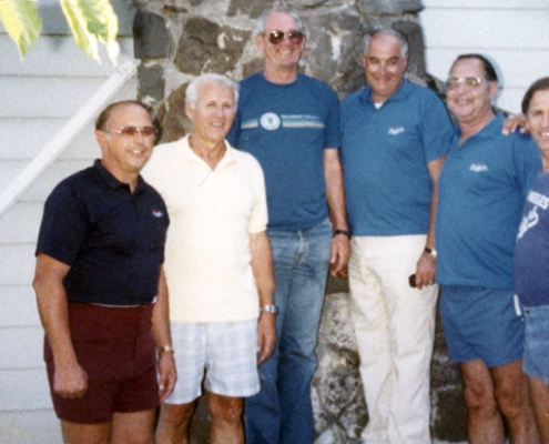 (Left to right) Bobby Miske, Dick Teed, Buzz Bowers, Steve Lembo, Gil Bassetti and Bill Fesh.
