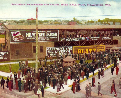 1911 postcard of Borchert Field in Milwaukee