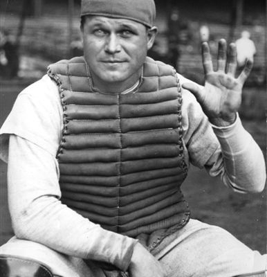 Hall of Fame slugger started out as a catcher, but moved to first base after the A's acquired Mickey Cochrane.