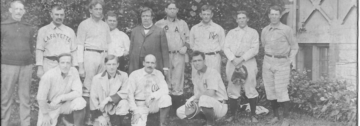 Set the record for collective team batting average for a season at .350. Tuck Turner (back row, far right) hit .418, better than all three mem- bers of the “Hall of Fame” outfield, Ed Delahanty (.404), “Sliding Billy” Hamilton