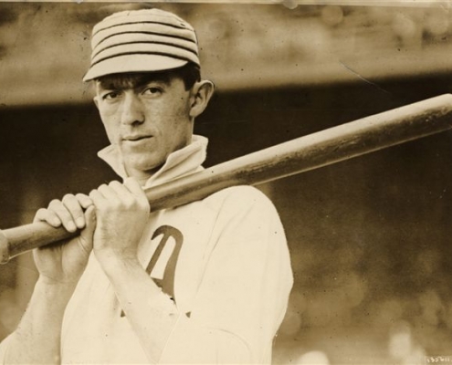 Frank Baker had already earned the nickname “Home Run” before he starred in the 1911 World Series. (National Baseball Hall of Fame Library)