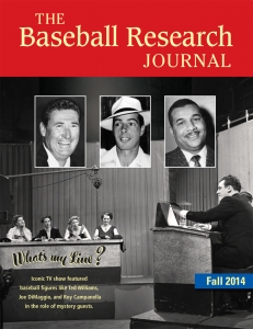 Baseball Research Journal cover, Fall 2014