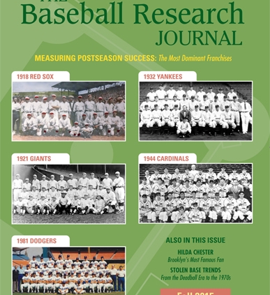 Baseball Research Journal, Fall 2015