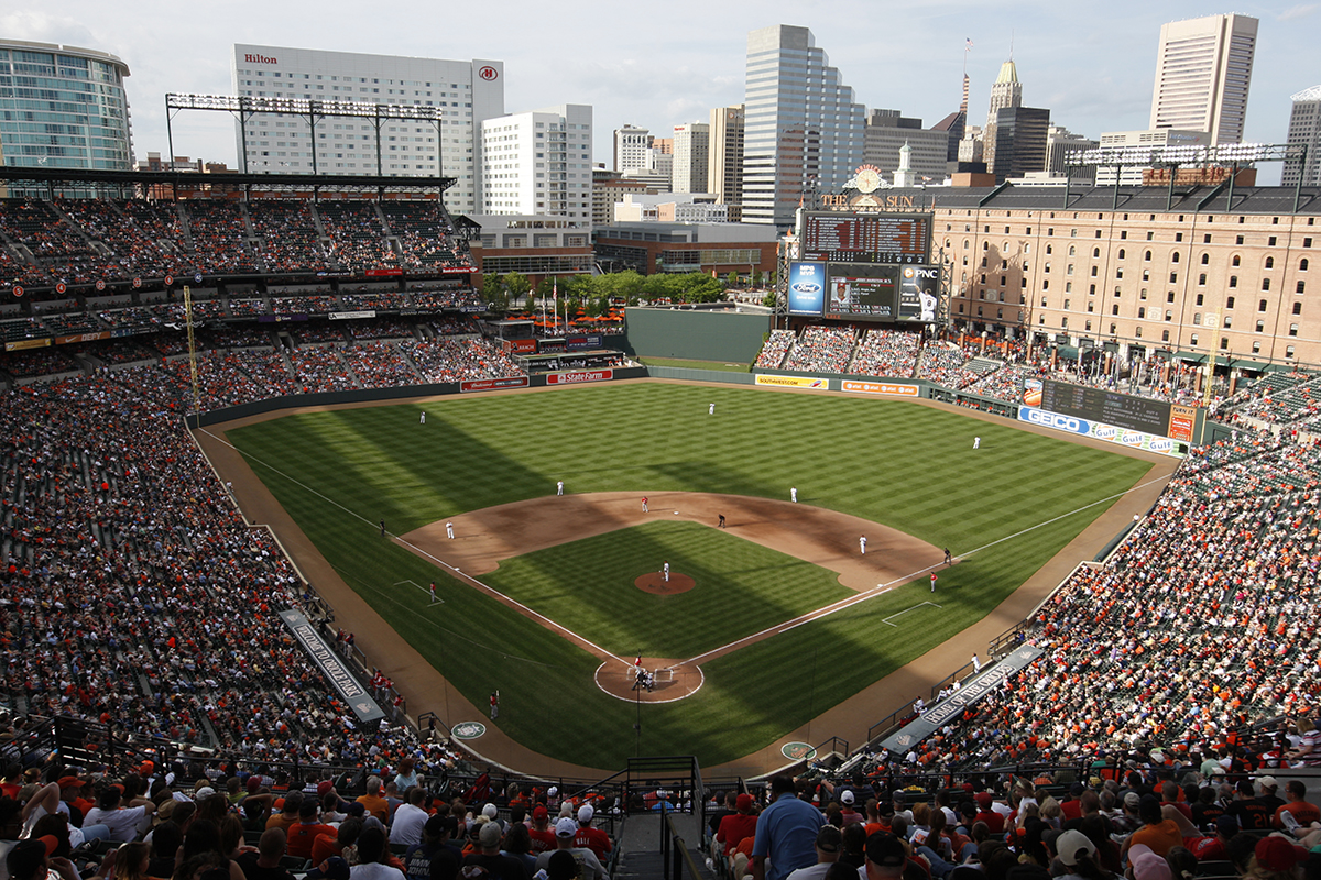 Opening Day for Oriole Park at Camden Yards, April 6, 1992. Courtesy of the Baltimore Orioles.