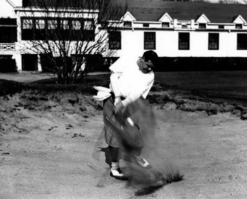 Golf Magazine deemed that Babe Ruth was “once America’s most famous golfer.” Ruth was hitting the links while the Olympic trials were being held in Baltimore. (NATIONAL BASEBALL HALL OF FAME LIBRARY)