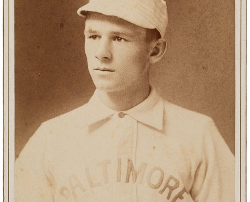 A young John McGraw, shown here in a cabinet photo por- trait taken by photographer William Ashman in Baltimore between 1891 and 1894. (HERITAGE AUCTIONS)