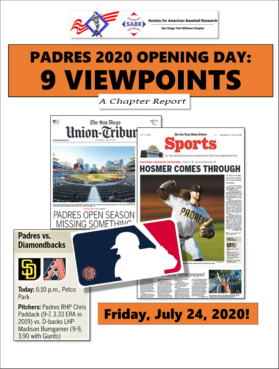 SABR San Diego Chapter: 2020 Opening Day Viewpoints