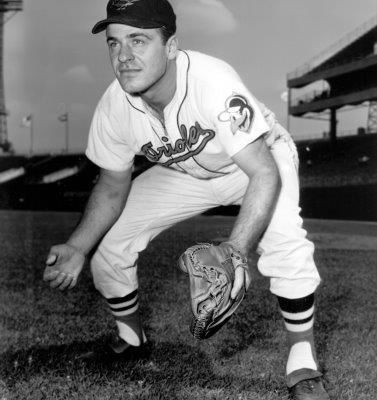 Gus Triandos was the starting catcher in the 1958 All-Star game, one of only two hometown Orioles to make the AL squad. (NATIONAL BASEBALL HALL OF FAME LIBRARY)