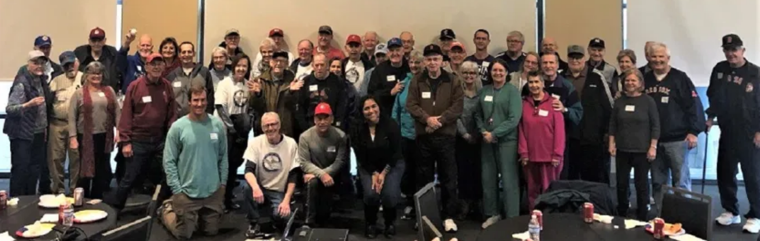 The BasebALZ baseball reminiscence therapy group held a joint meeting in February 2020 at Dell Diamond in Round Rock, Texas. More than 50 participants and volunteers were in attendance. (MONTE CELY)