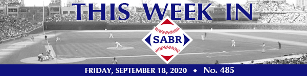 This Week in SABR: September 18, 2020