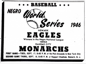 Advertisement for the 1946 Negro League World Series 
