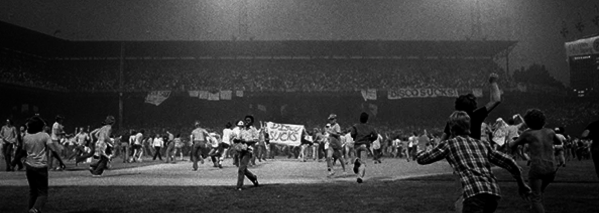 Disco Demolition Night on July 12, 1979 (COURTESY OF SPORTS ILLUSTRATED)