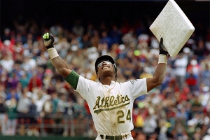 Rickey Henderson steals his 939th base in 1991 (OAKLAND ATHLETICS)
