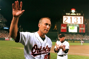 Cal Ripken plays his 2,131st consecutive game in 1995 (BALTIMORE ORIOLES)