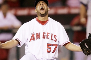 Francisco Rodriguez records his 58th save in 2008 (LOS ANGELES ANGELS)
