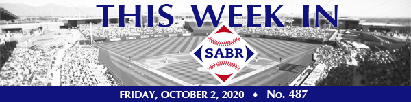 This Week in SABR: October 2, 2020