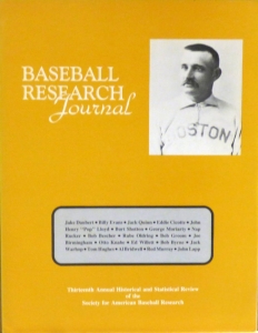 Baseball Research Journal #13 (1984)