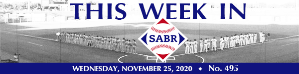 This Week in SABR: November 25, 2020