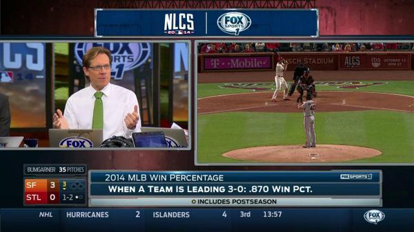 Fox Sports established the first sabermetric-friendly telecast of a baseball game in 2014 with its JABO broadcast of the NLCS opener (FOXSPORTS.COM)