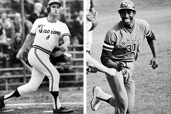 USC's Fred Lynn and Minnesota's Dave Winfield matched up in the 1973 College World Series (Photos: University of Southern California, University of Minnesota) 