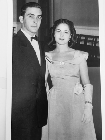 Julio "Monchy" de Arcos and Cristina de Arcos on their wedding day in 1947 (COURTESY OF JESSICA DE ARCOS)