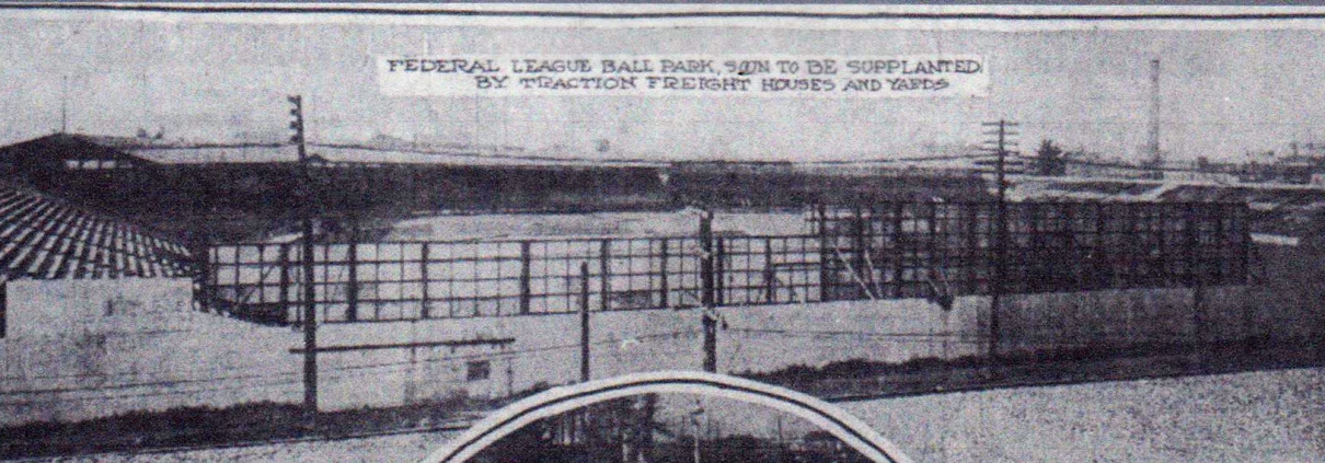 Federal League Park in Indianapolis, looking in from the right-field fence. (Indianapolis News, January 27, 1917)