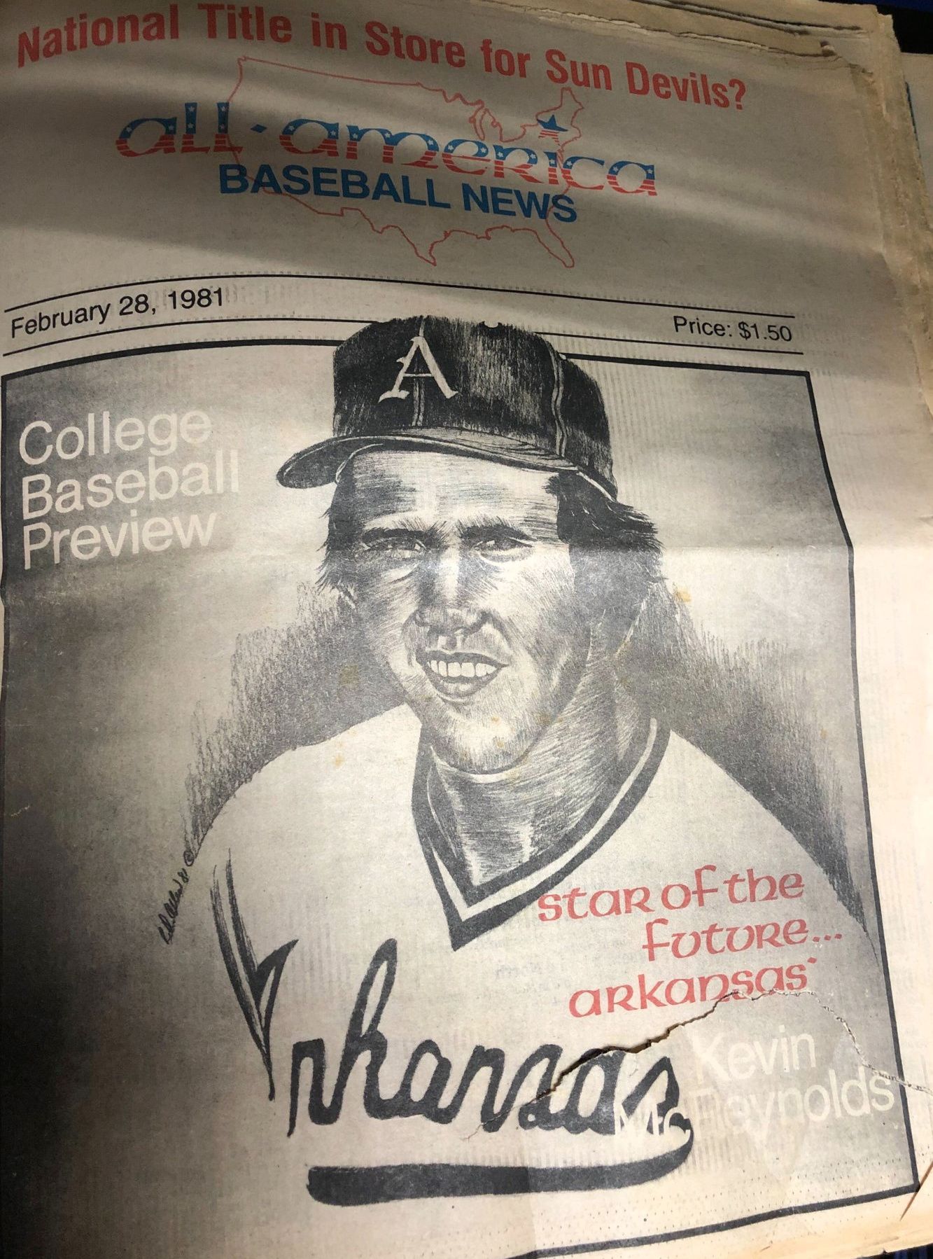Baseball America's inaugural issue (COURTESY OF JJ COOPER)