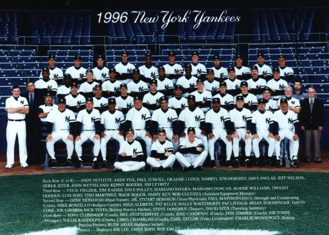 1996 New York Yankees team photo (NATIONAL BASEBALL HALL OF FAME LIBRARY)