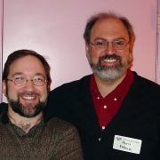 Former SABR Executive Directors John Zajc and Morris Eckhouse, circa 2002