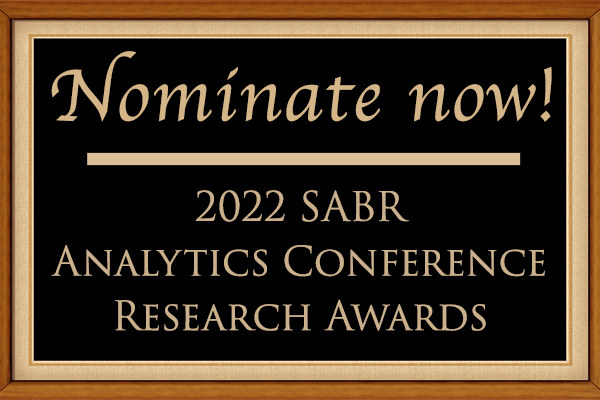 Nominate now for the 2022 SABR Analytics Conference Research Awards