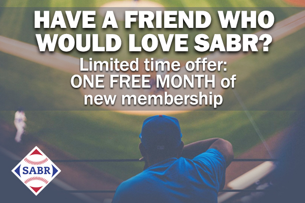 Have a friend who would love SABR? Try out a 1-month free membership!