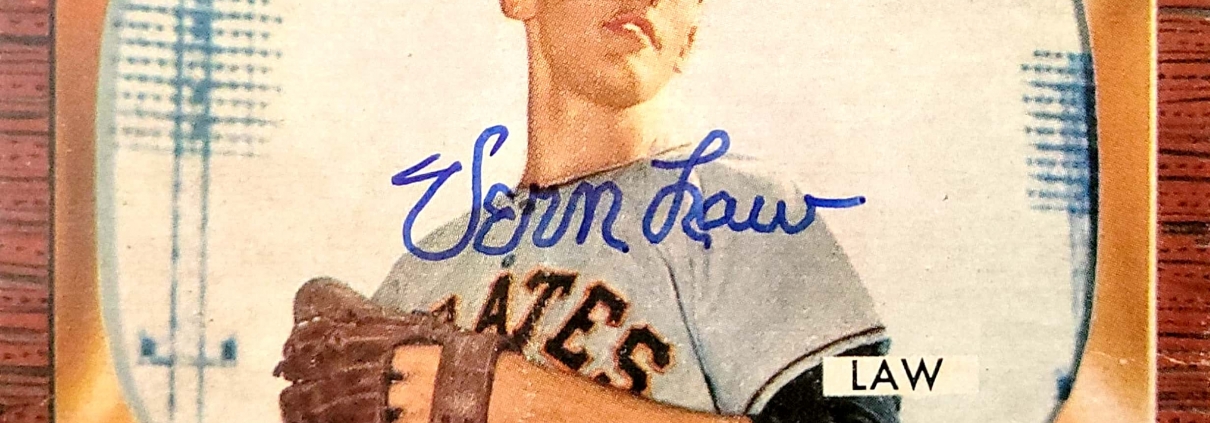 Vern Law autographed card (COURTESY OF ANDREW HARNER)