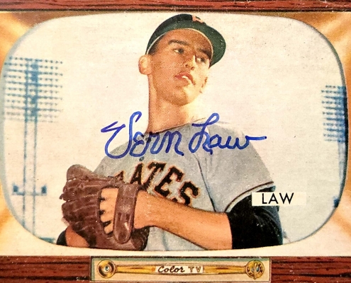Vern Law autographed card (COURTESY OF ANDREW HARNER)