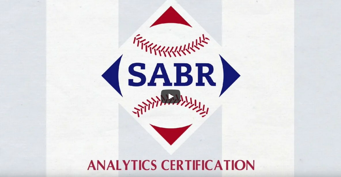 Watch on YouTube: SABR Analytics Certification preview
