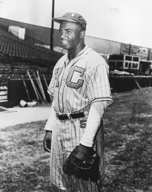 Jackie Robinson hit .375 in 34 games with the Kansas City Monarchs of the Negro American League in 1945 (COURTESY OF RACHEL ROBINSON AND THE ESTATE OF JACKIE ROBINSON)