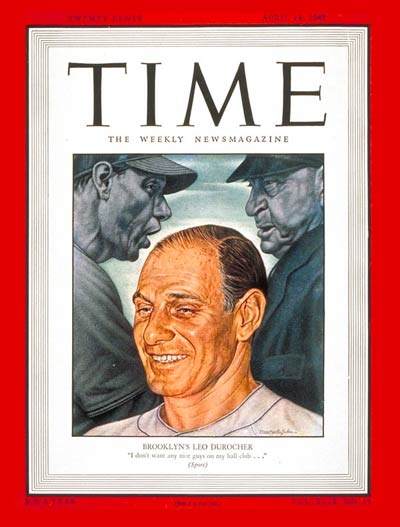 Time Magazine cover of Leo Durocher on April 14, 1947 (TIME.COM)