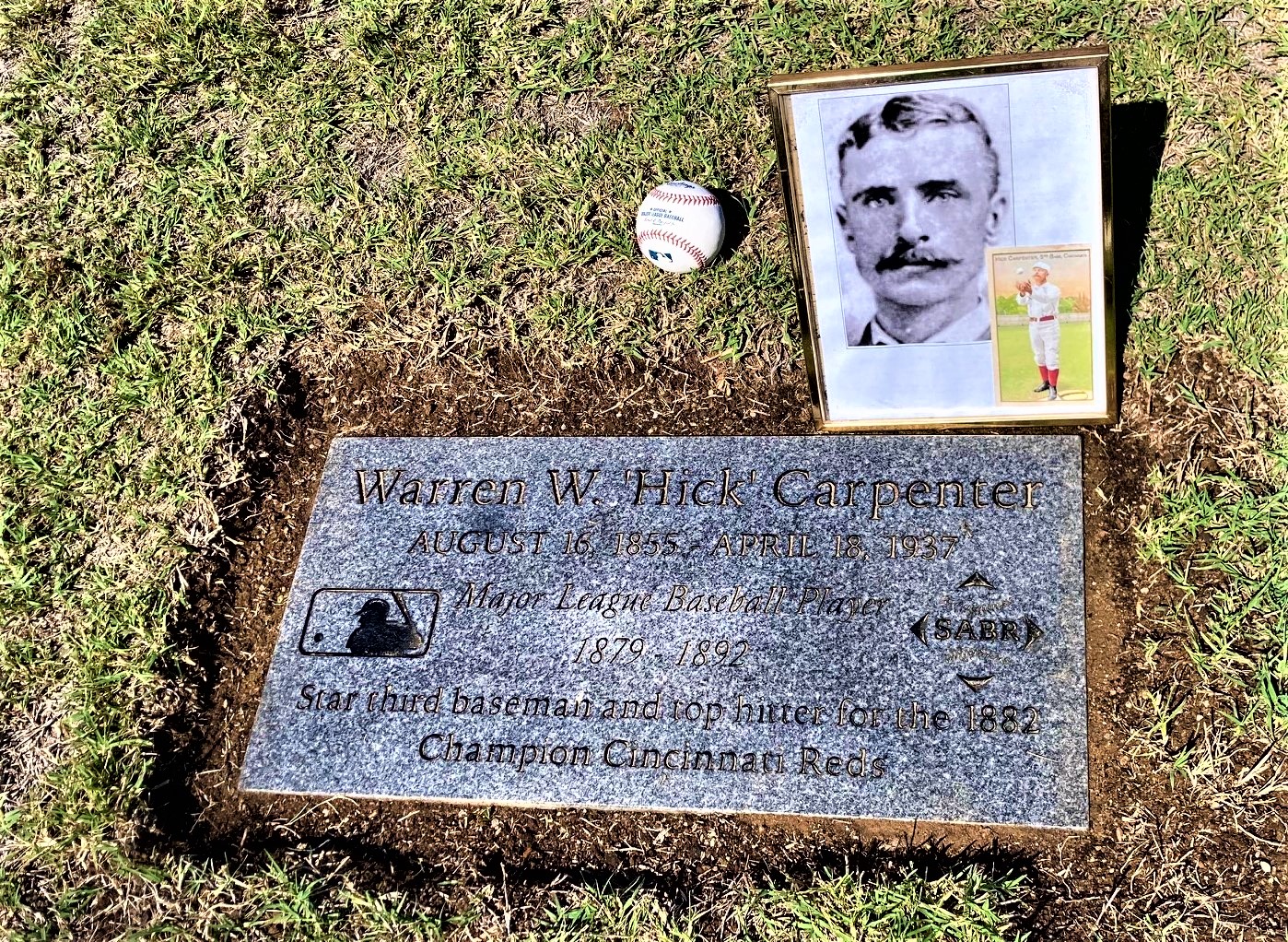 Hick Carpenter grave marker at Mt. Hope Cemetery in San Diego (COURTESY OF TOM LARWIN)