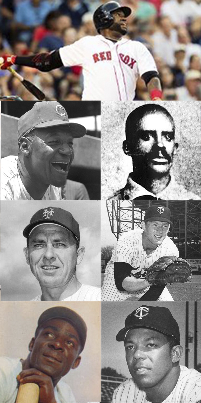 2022 Baseball Hall of Fame inductees: David Ortiz, Bud Fowler, Gil Hodges, Jim Kaat, Minnie Miñoso, Tony Oliva, and Buck O'Neil