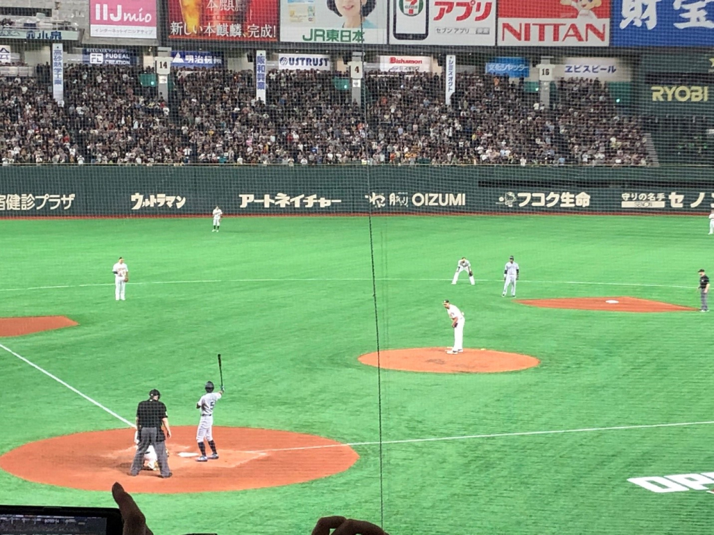 The final at-bat of Ichiro Suzuki’s career, against Lou Trevino of the Oakland Athletics, on March 21, 2019 at the Tokyo Dome. (Photo: Shane Barclay)