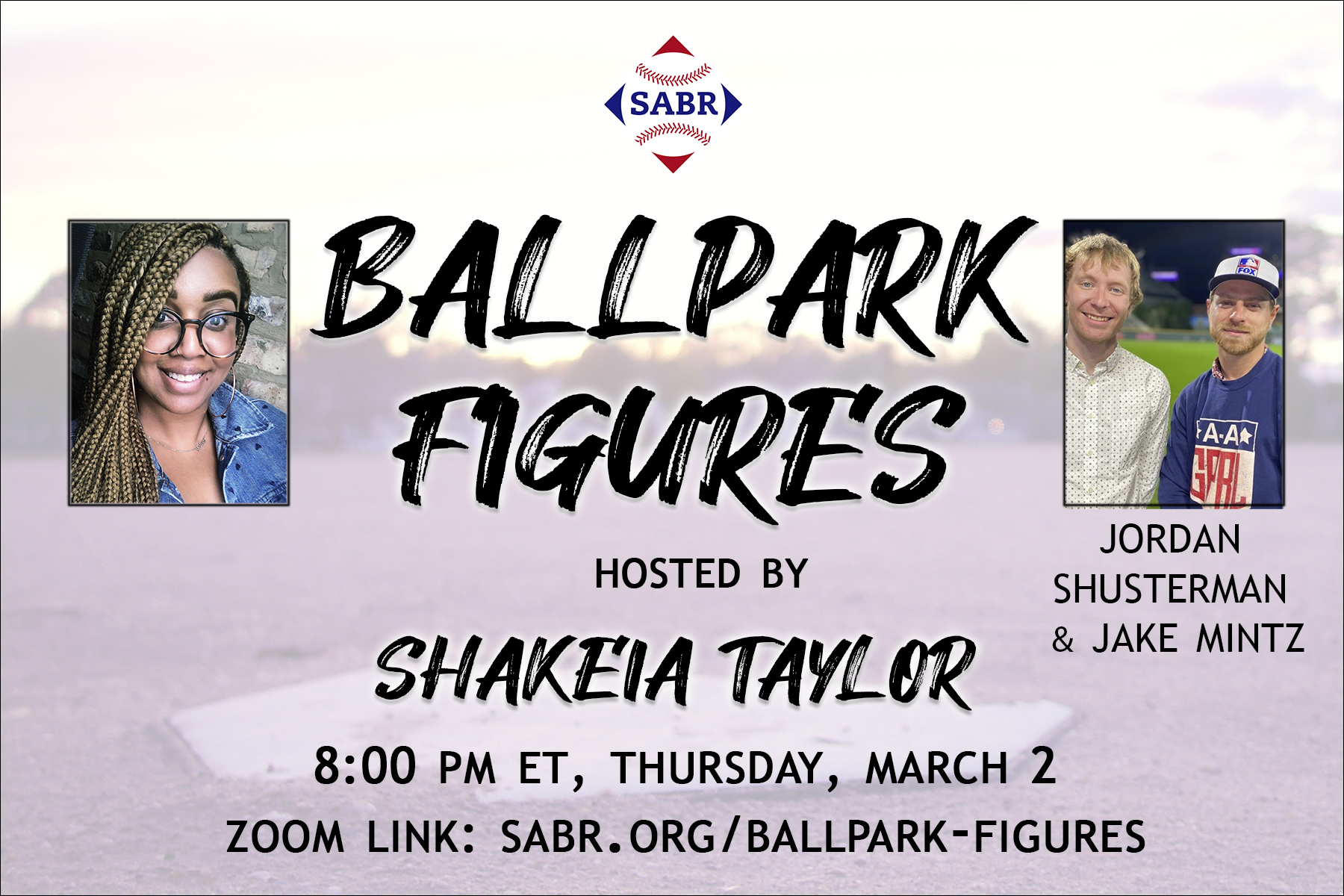 SABR's Ballpark Figures on March 2 will include special guests Jordan Shusterman and Jake Mintz