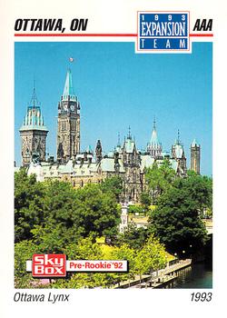 Ottawa Lynx 1992 Skybox card (Trading Card DB)
