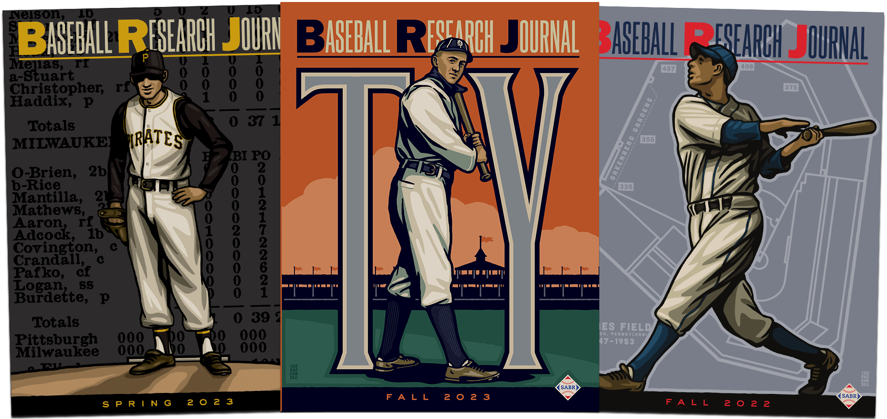 SABR Baseball Research Journal covers