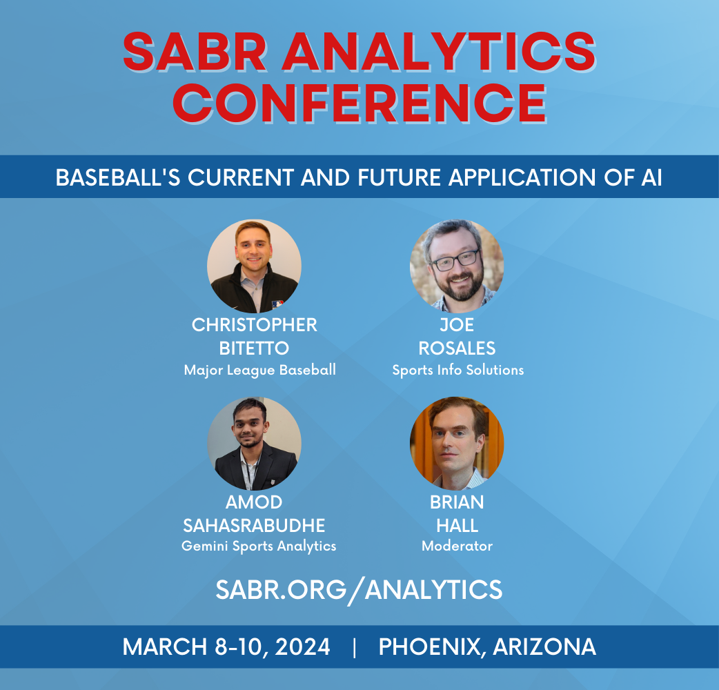 2024 SABR Analytics: Baseball's Current and Future Application of AI
