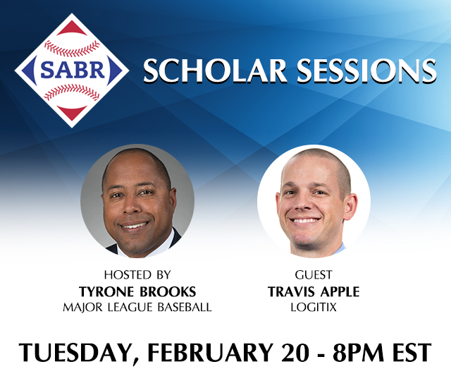 SABR Scholar Session with Travis Apple of Logitix on Tuesday, February 20, 2024