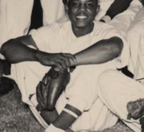 A teenage Willie Mays with the Birmingham Black Barons. Mays’ father did not allow him to join the Black Barons full-time in 1948 until school was over at the end of May. (Courtesy of Memphis Public Library)