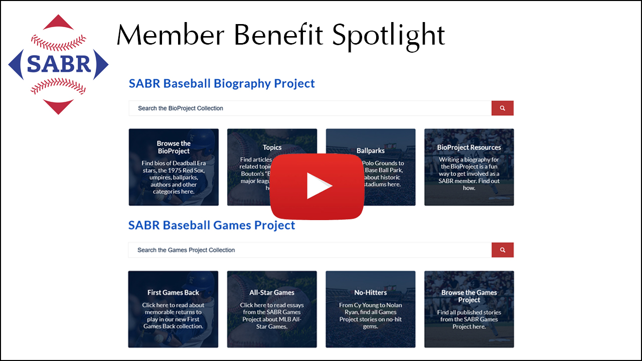 SABR Member Benefit Spotlight: Contribute to Projects and Publications