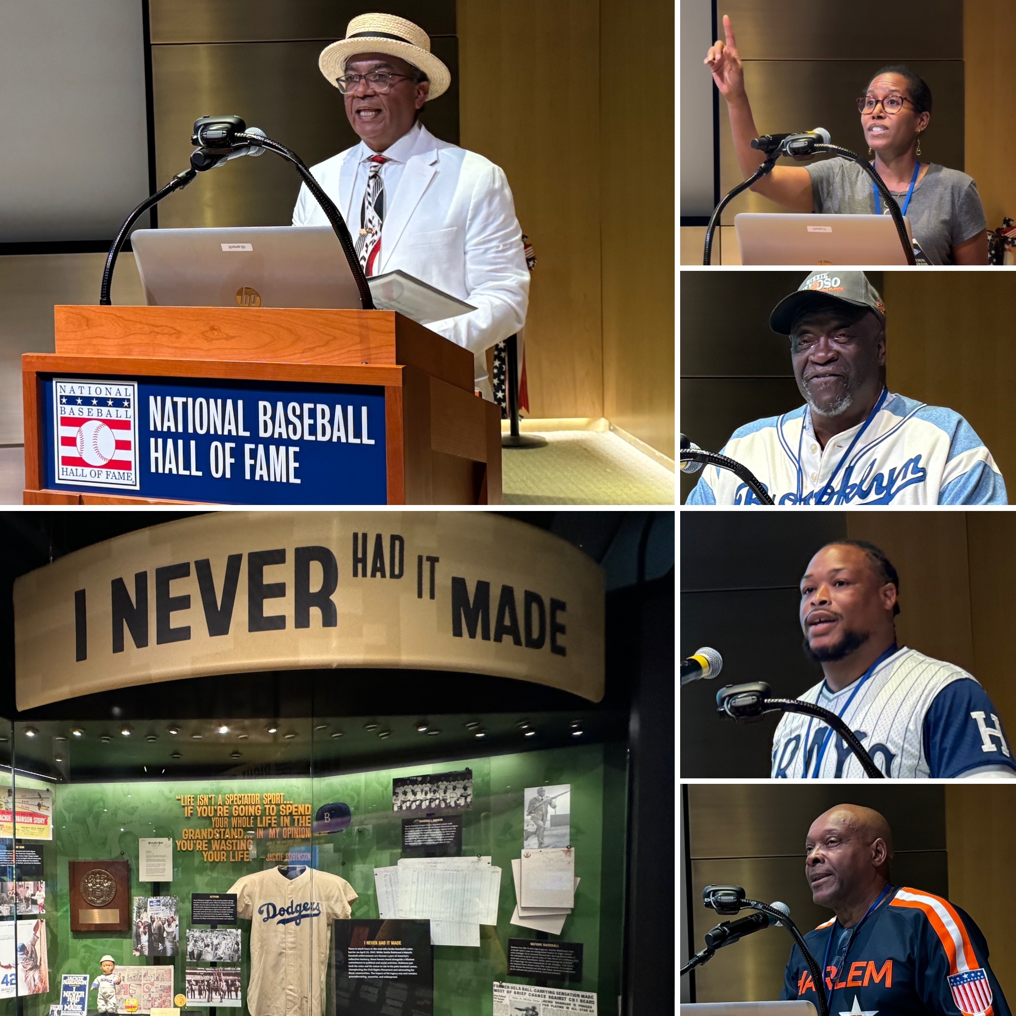 2024 Jerry Malloy Negro League Conference (clockwise from top-left): JB Martin IV, Lisa Alexander, Eddie Bedford, Paul Julion, James Brunson III.
