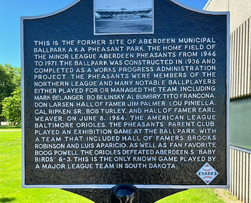 Aberdeen Pheasants Historical Marker