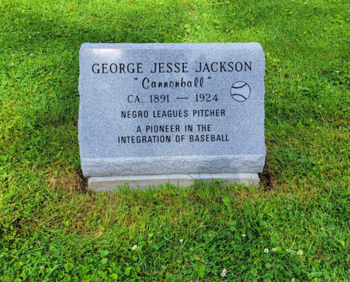 A new grave marker for George "Cannonball" Jackson will be unveiled in Dubuque, Iowa. (Courtesy of Jeremy Krock)